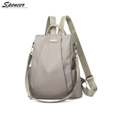 Color : Black, Size : One Size JSHFD Womens Leather Backpack Waterproof Rucksack Lightweight Unisex School Shoulder Bag 